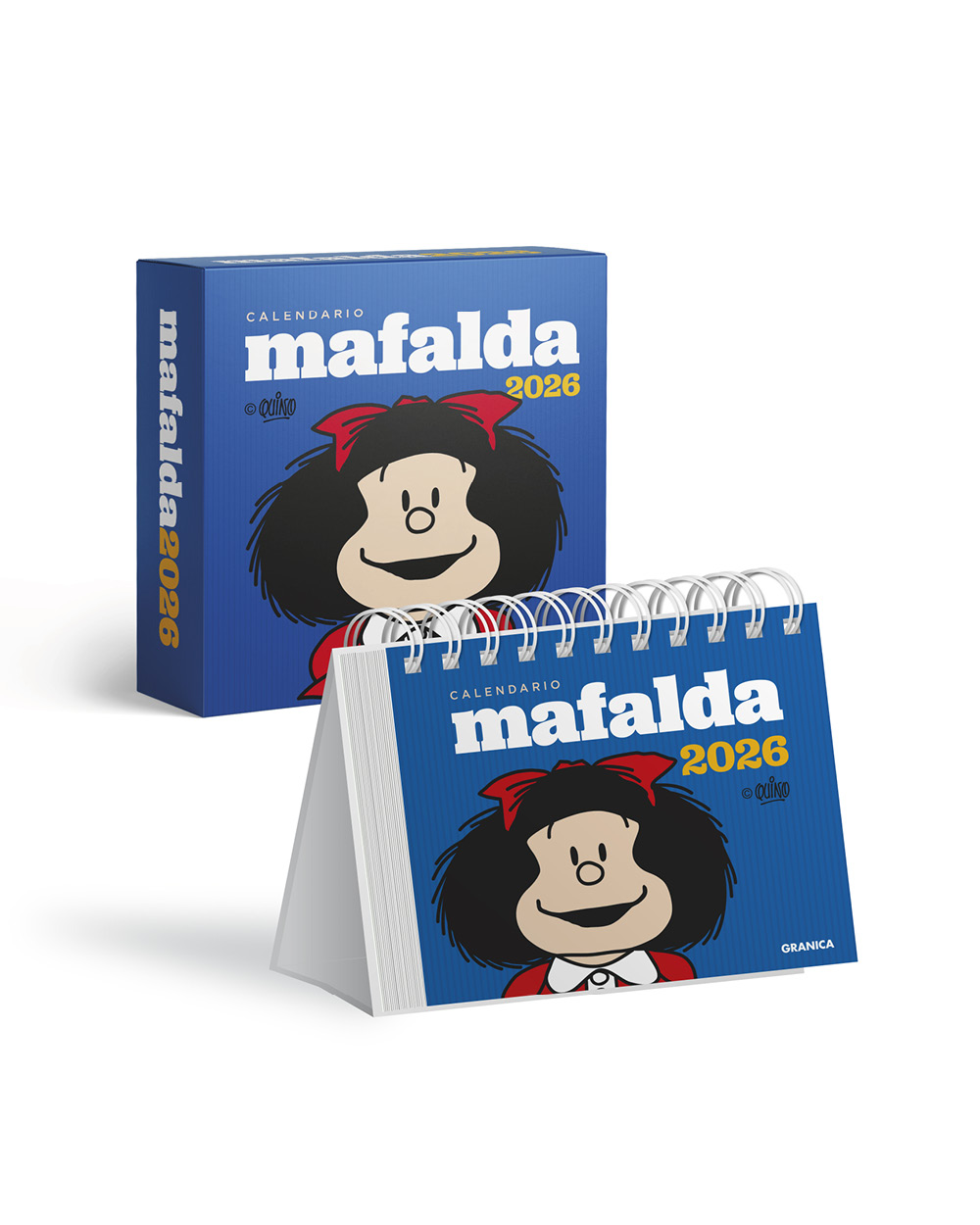 Mafalda 2026 Calendario Caja - Azul